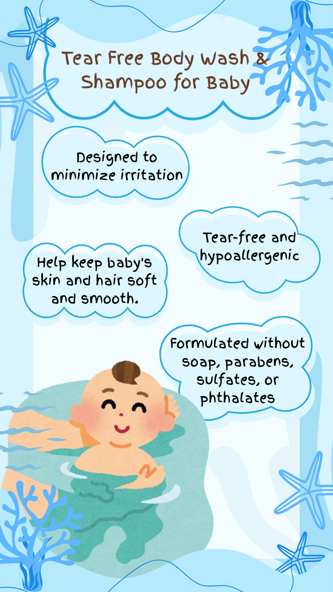 Tear Free Wash & Shampoo for baby benefit