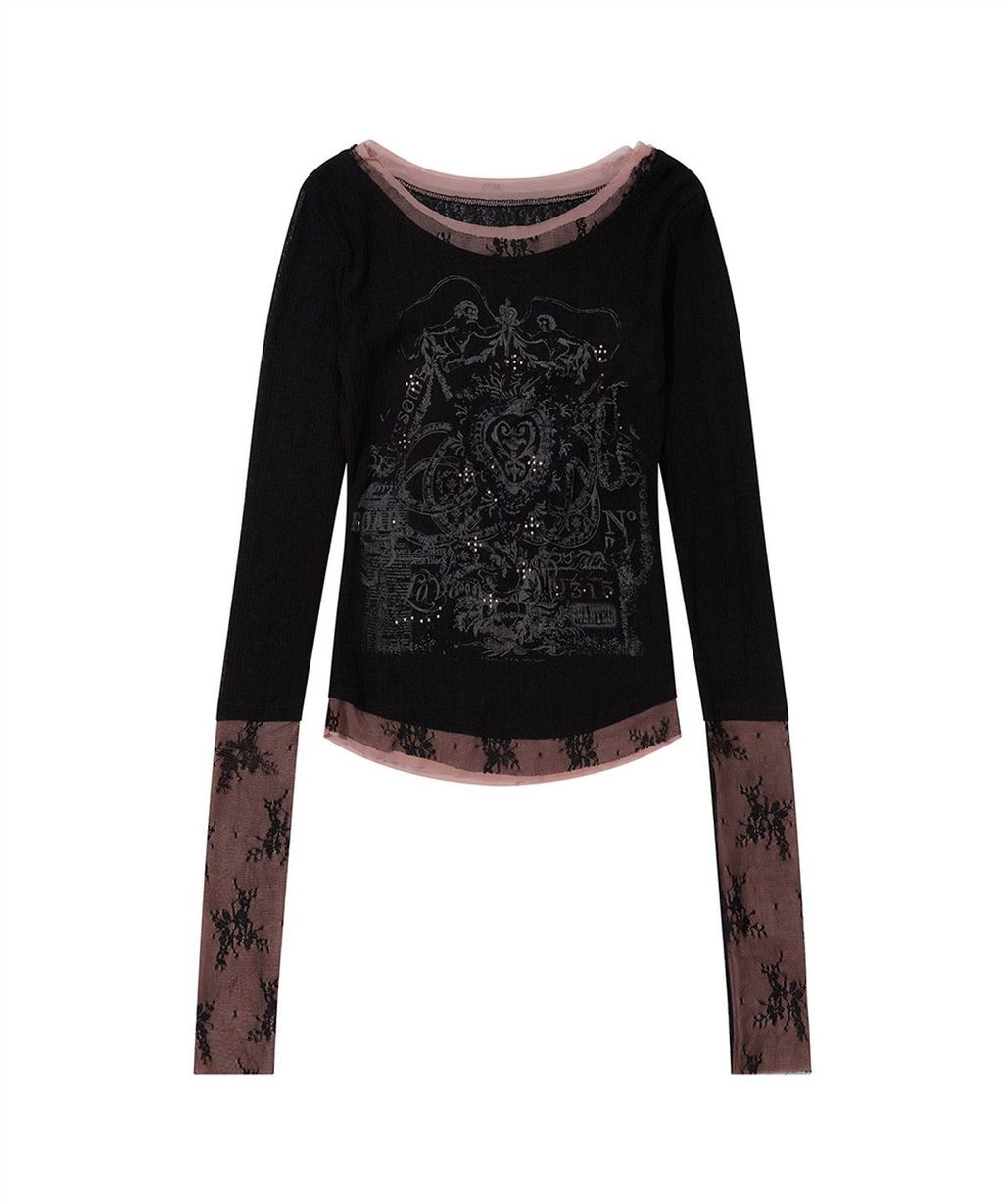 新品sculptor triple lace layered tee black SCULPTOR TRIPLE LACE LAYERED TEE – Thewoorolls