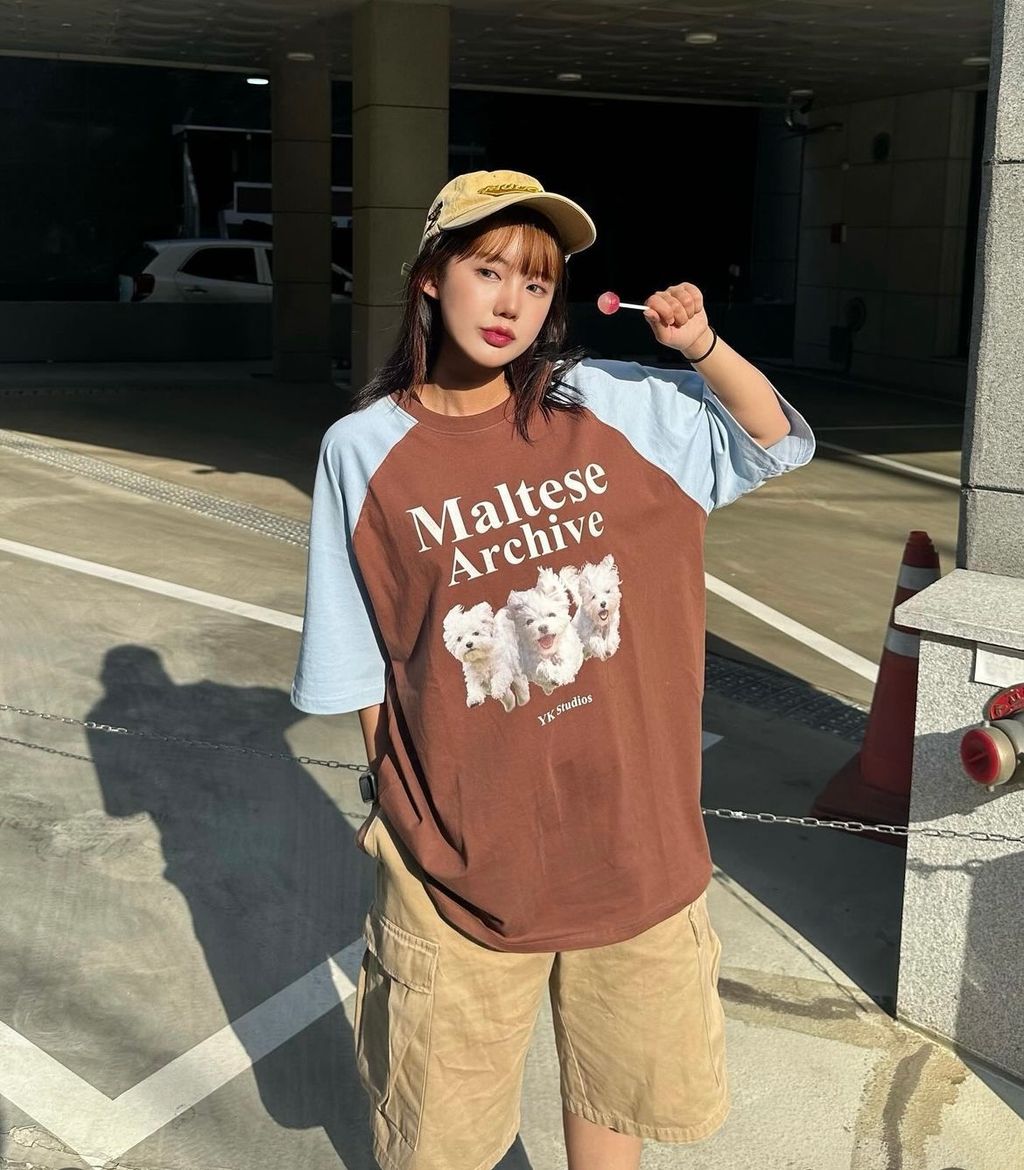 【Wai Kei】 Maltese archive raglan half sleeve T-shirt Maltese archive raglan half sleeve T-shirt - WaiKei | 60