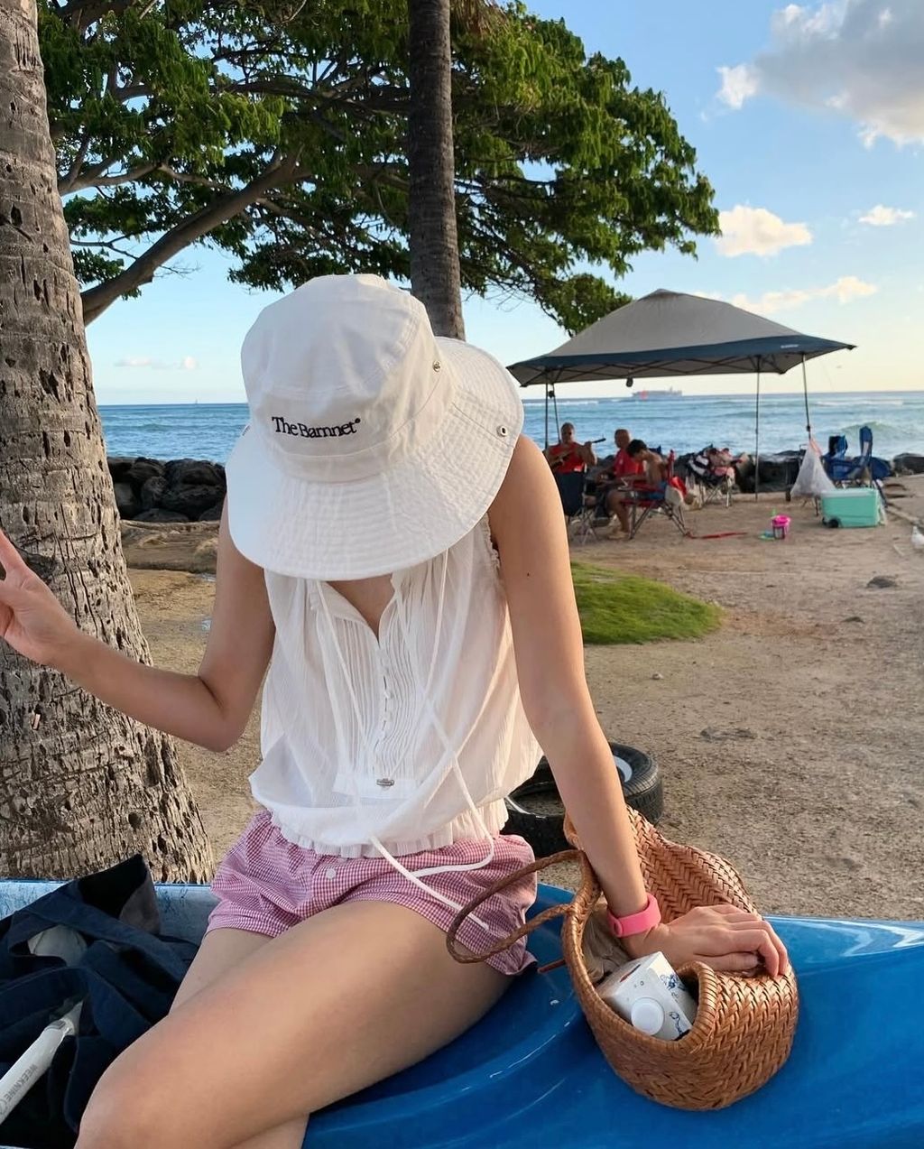 帽子 the Barnnet navy logo safari hat the Barnnet] /☆ 24SS