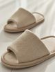 棉麻材質純色拖鞋-女生