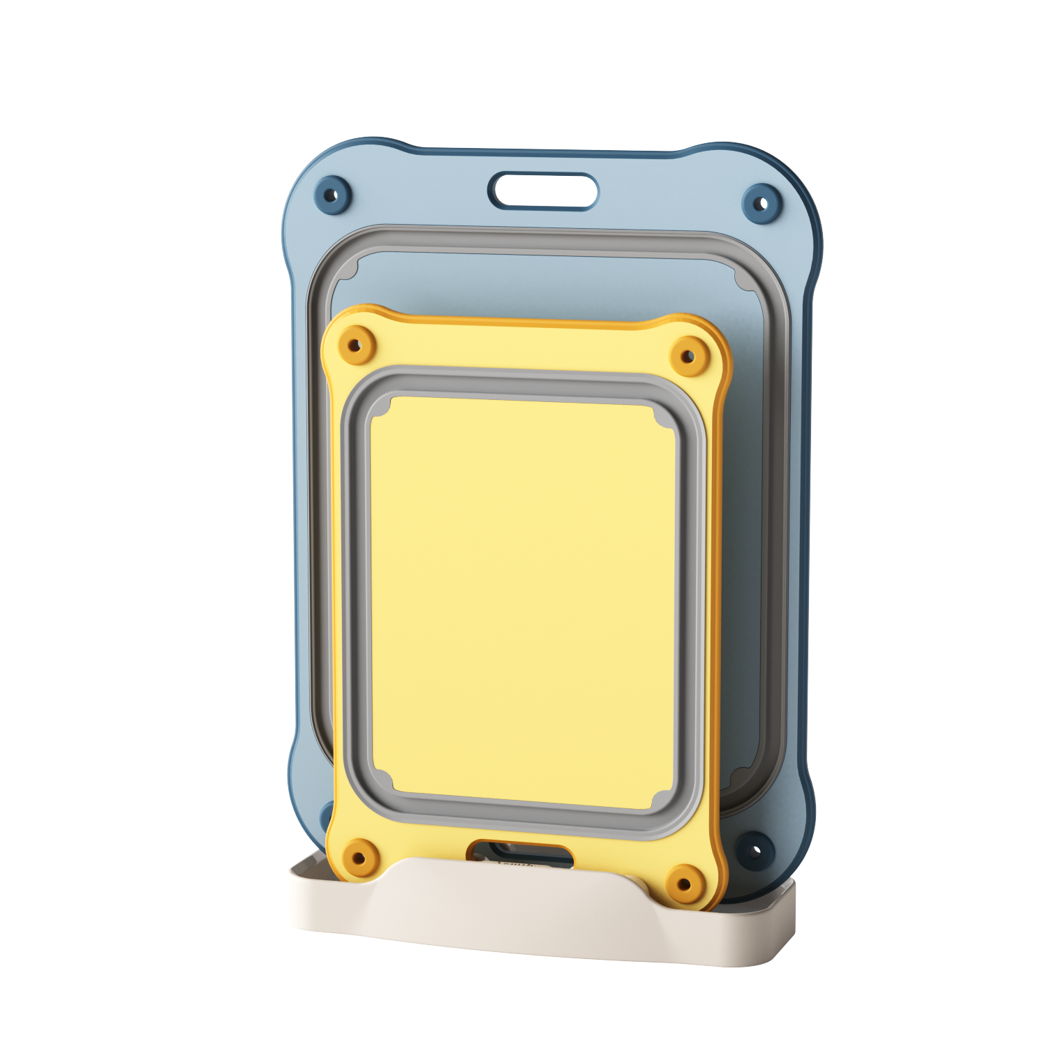 MOMO 一大一小 藍黃0002