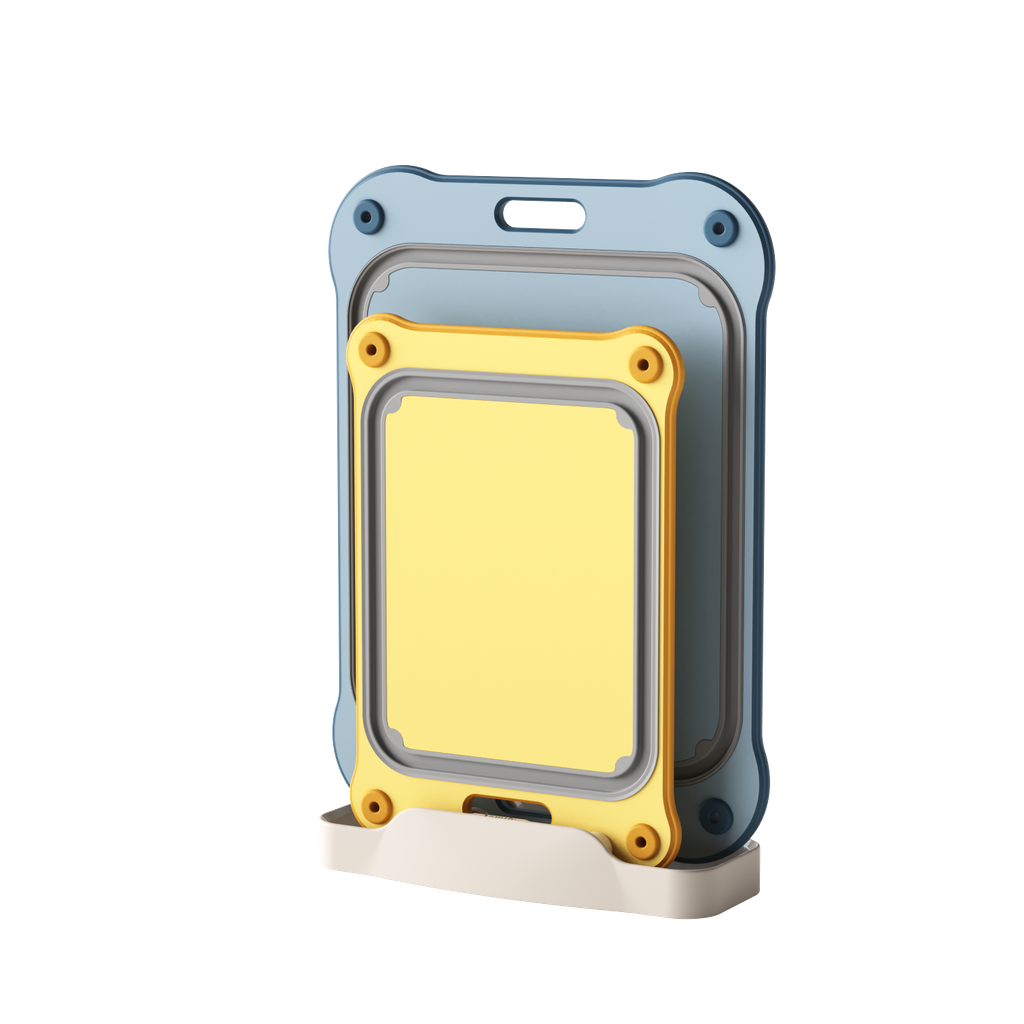 MOMO 一大一小 藍黃0001