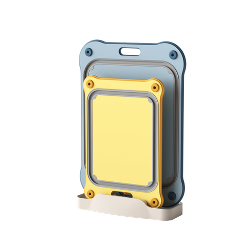 MOMO 一大一小 藍黃0001