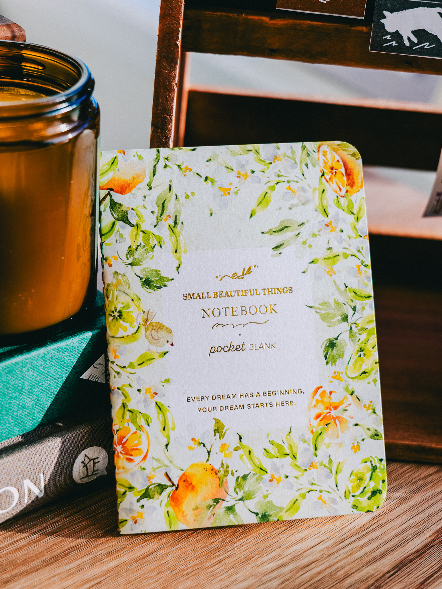 WNB-057-Gold-Foil-Passport-Notebook-Wild-Orange-Blossoms-1
