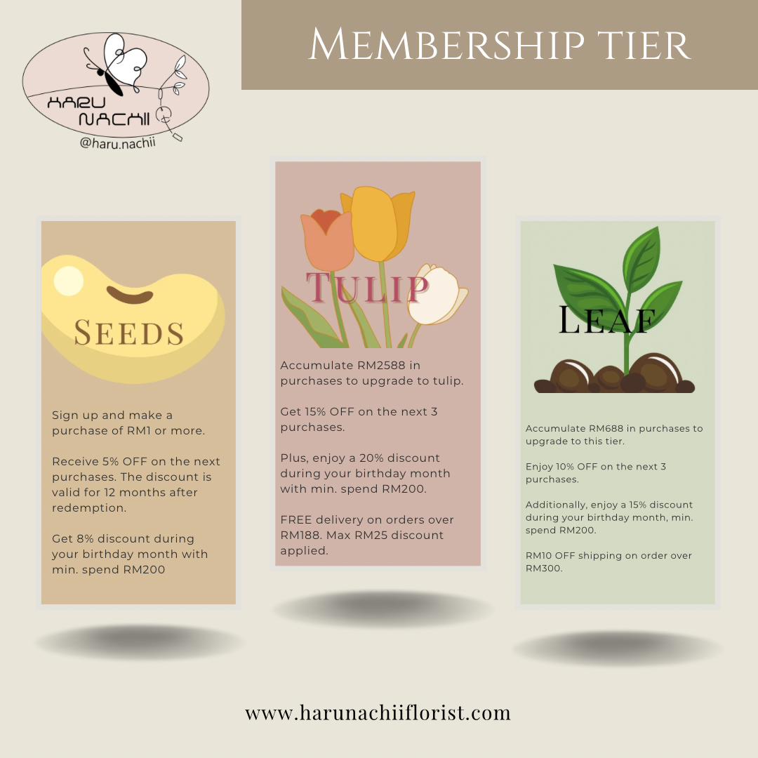 Unlock Exclusive Benefits with Our Membership Tier! | Haru Nachii Florist