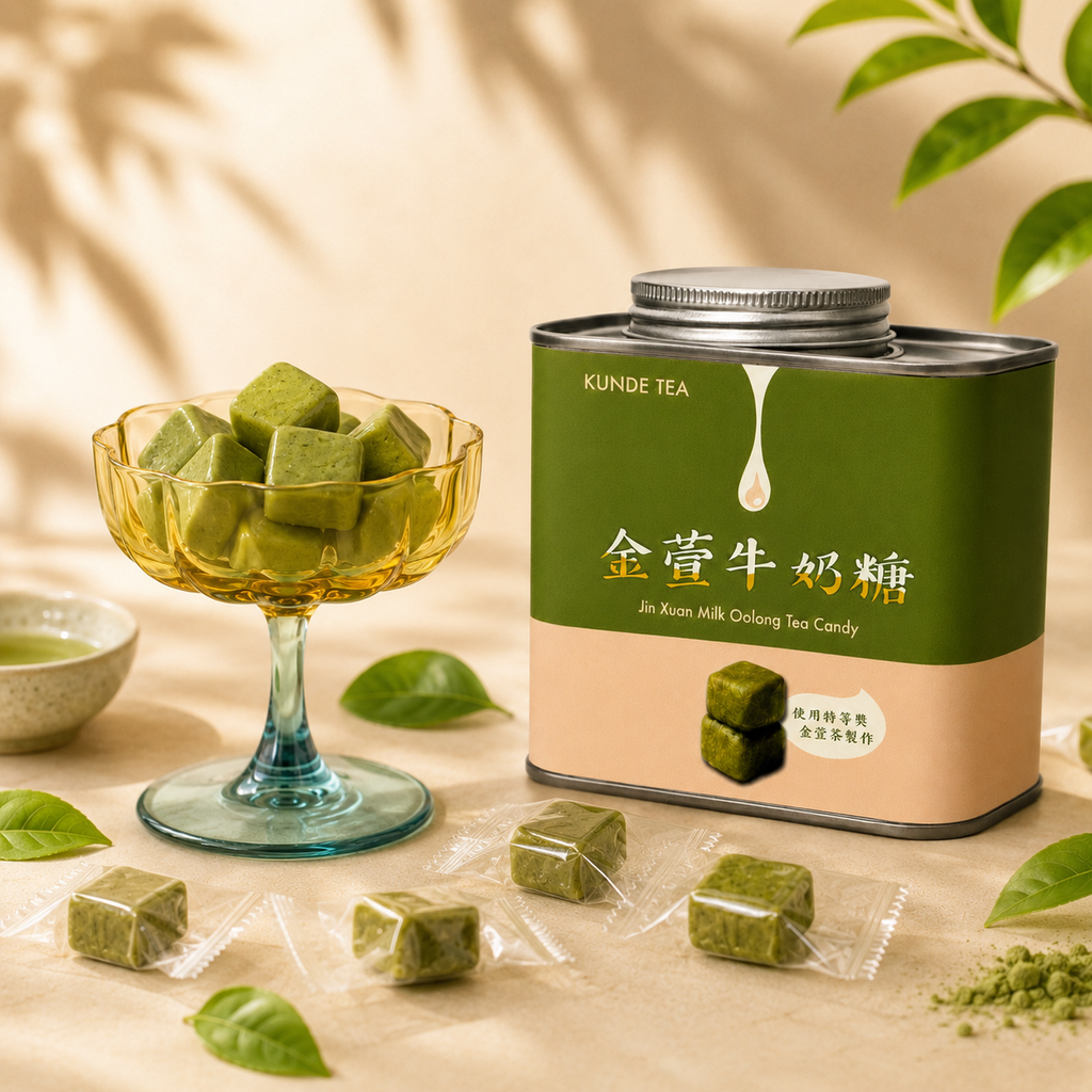 坤德茶莊 特等獎金萱茶牛奶糖