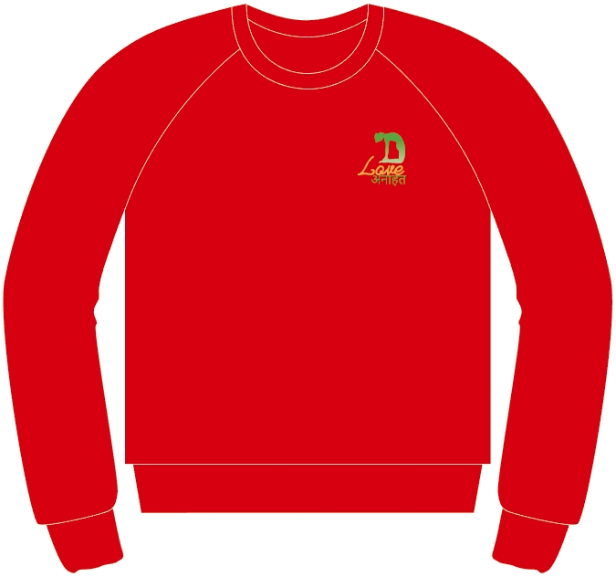 紅色長袖心輪正面