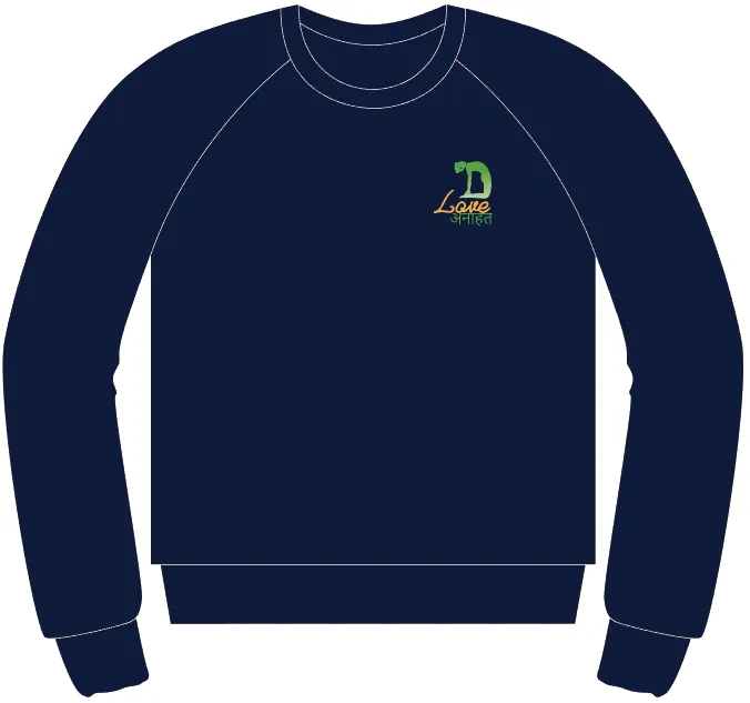 丈青色長袖心輪正面