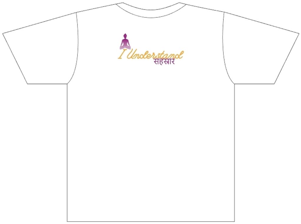 白色短袖心輪背面