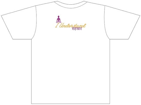 白色短袖心輪背面