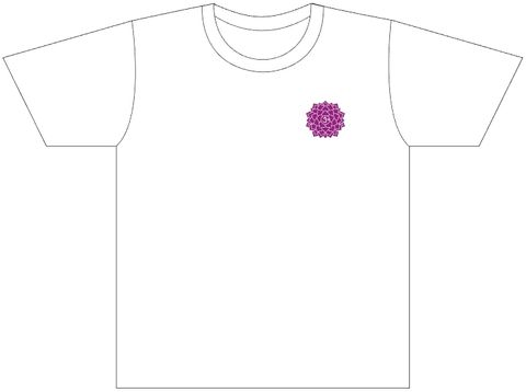 白色短袖心輪正面