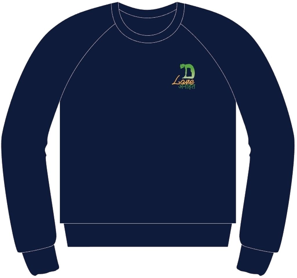 丈青色長袖心輪正面