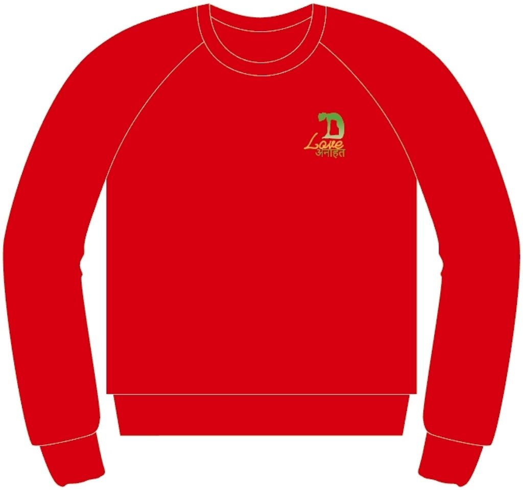 紅色長袖心輪正面