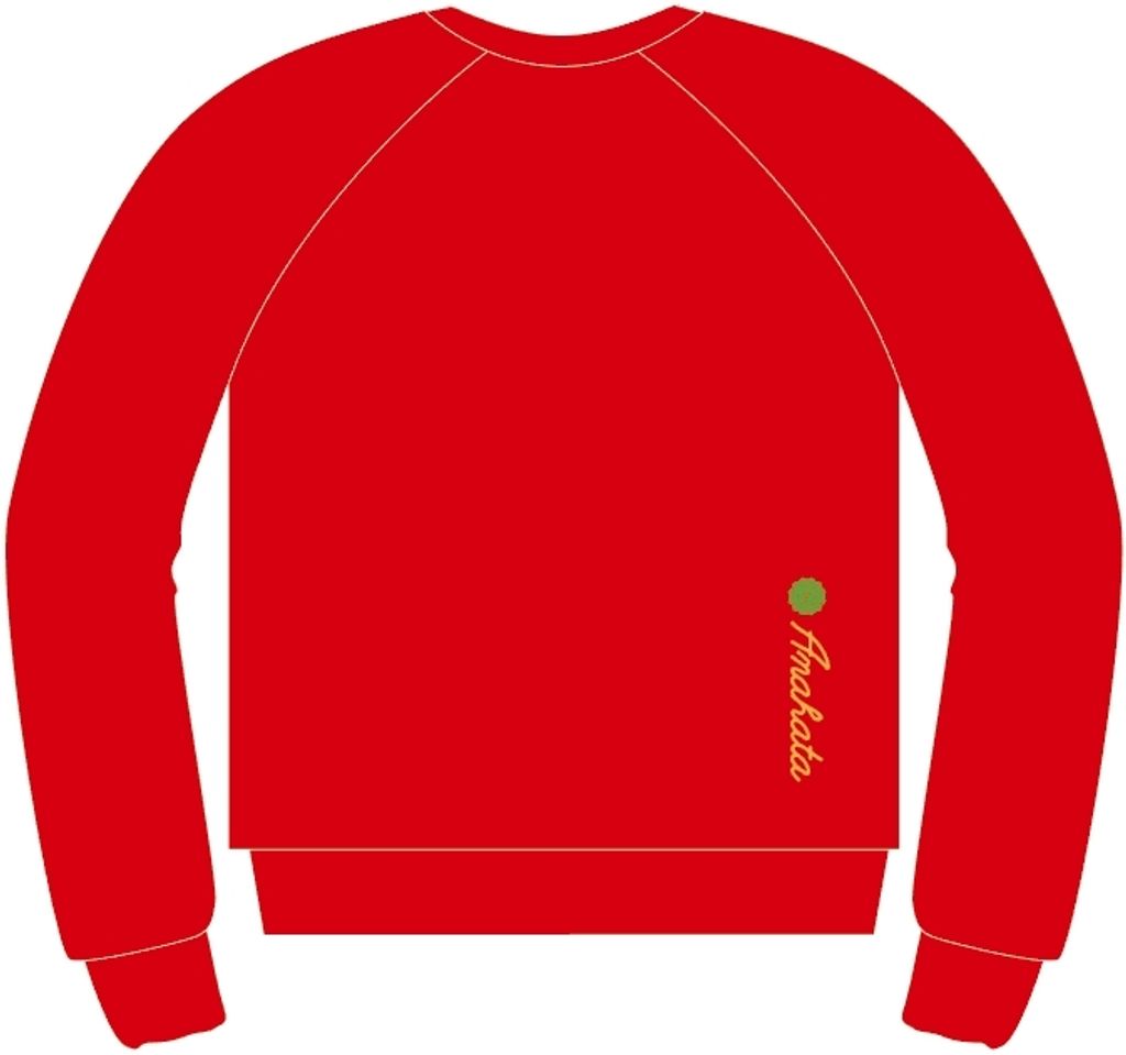 紅色長袖心輪背面