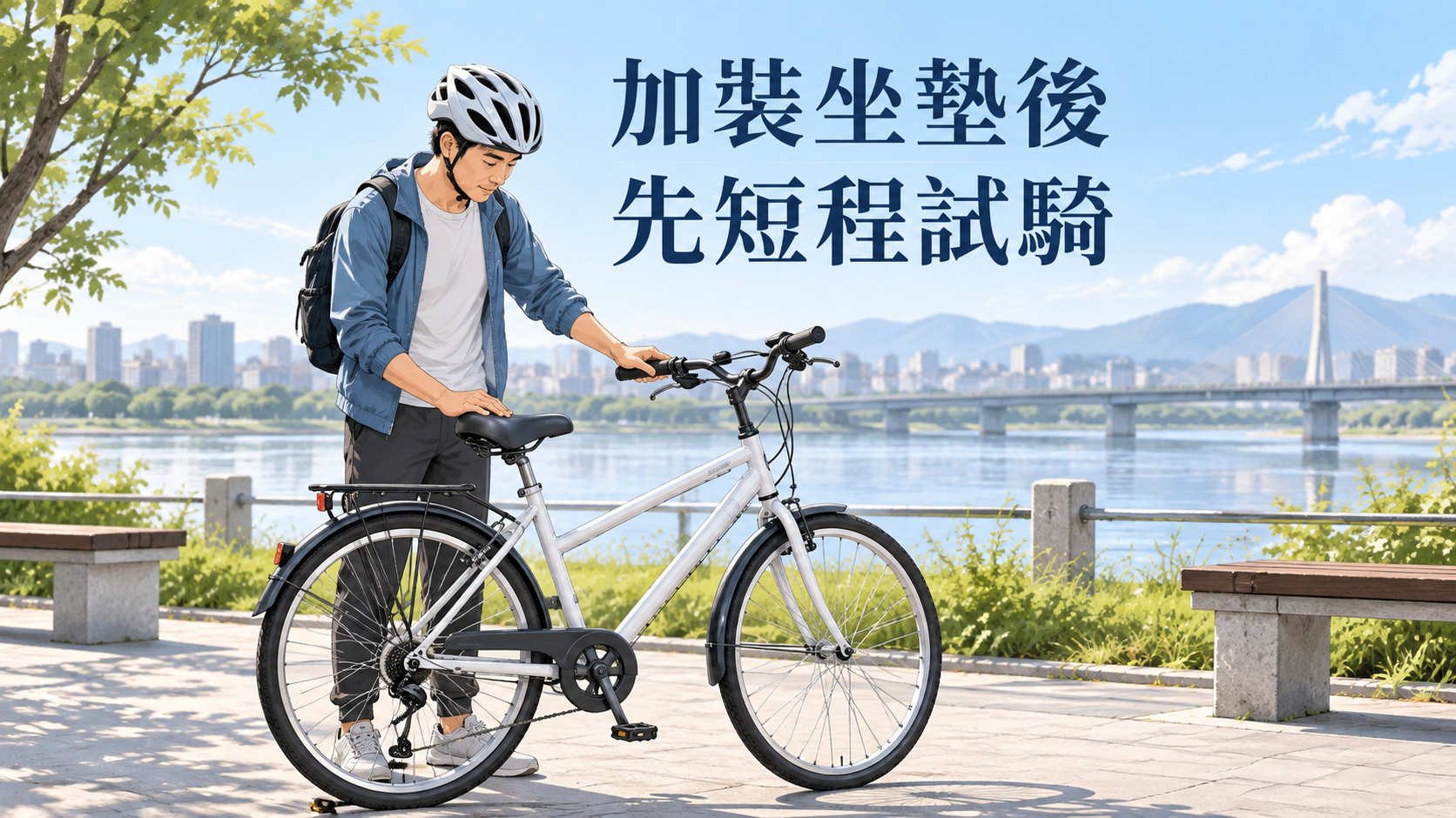 自行車加裝坐墊後，先短程試騎：固定、踩踏與不適訊號的檢查順序