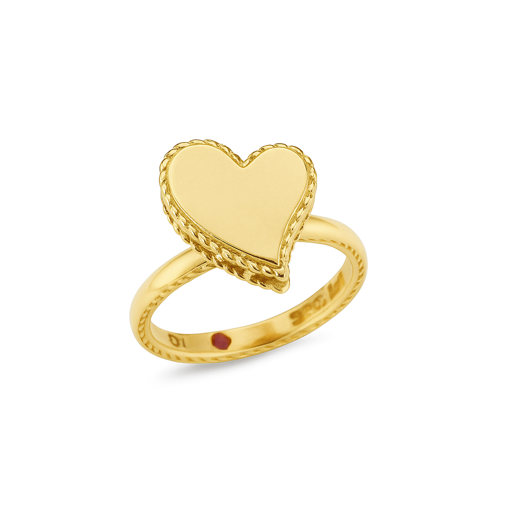 Elegant Gold Ring with Ruby