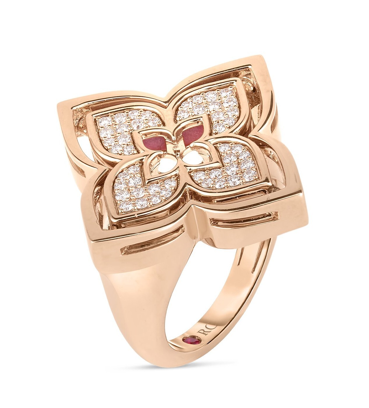 ROBERTO-COIN-VENETIAN-PRINCESS-18K-GOLD-RHODONITE-DIAMOND-RING-8883470AX65XR_SIDE