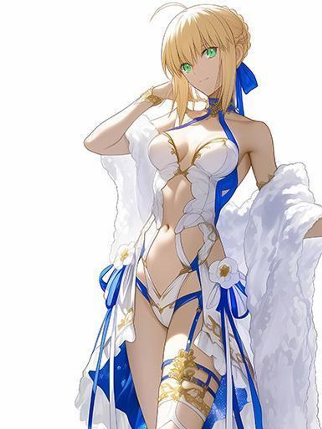 海外代購巴洛克_《白衣saber》阿爾托莉雅·潘德拉貢亞瑟王裝飾畫冰箱貼_5