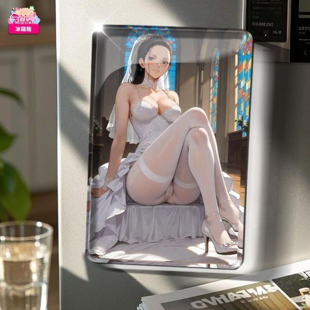 海外代購阿喵畫社_動漫冰箱貼第一百二十二海賊王羅賓純享款_高透亞克力磁吸冰箱貼_5