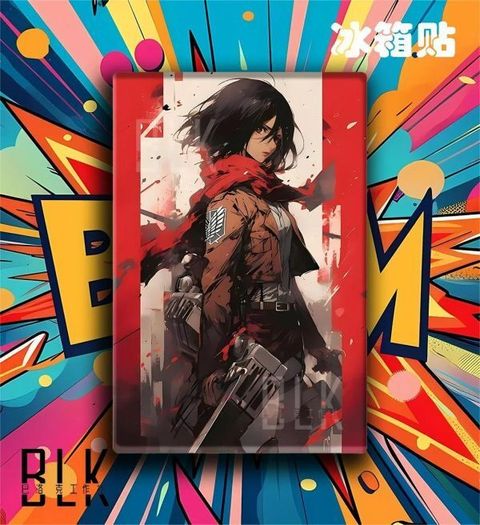 海外代購巴洛克_《回眸三笠》進擊的巨人裝飾畫冰箱貼_2