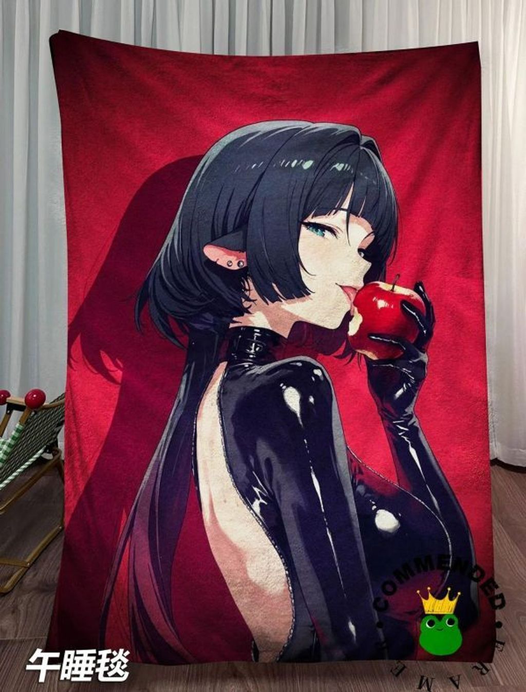 海外代購皇呱_《Jane紅蘋果》絕區零簡杜裝飾畫_午睡毯_地毯_5