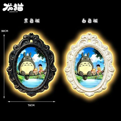 海外代購阿喵畫社_復古龍貓-燈帶畫_異形發光燈帶氛圍裝飾畫_1