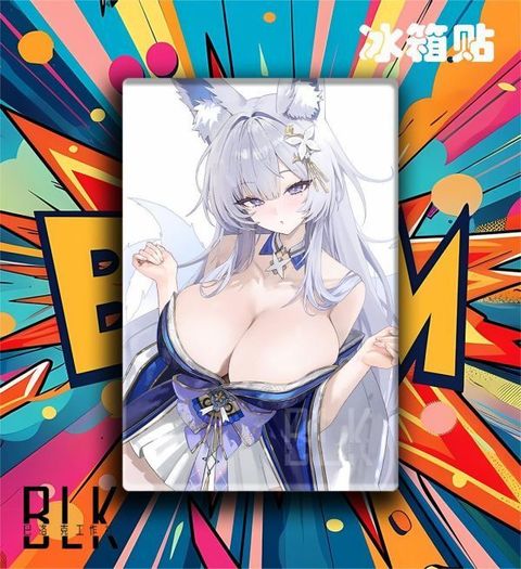海外代購巴洛克_《紫衣信濃》碧藍航線武藏埃吉爾興登堡動畫裝飾畫冰箱貼_5