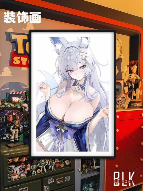 海外代購巴洛克_《紫衣信濃》碧藍航線武藏埃吉爾興登堡動畫裝飾畫冰箱貼_1