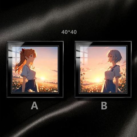 海外代購阿喵畫社_晚霞_綾波麗明日香_EVA8K高清組合裝飾畫_1