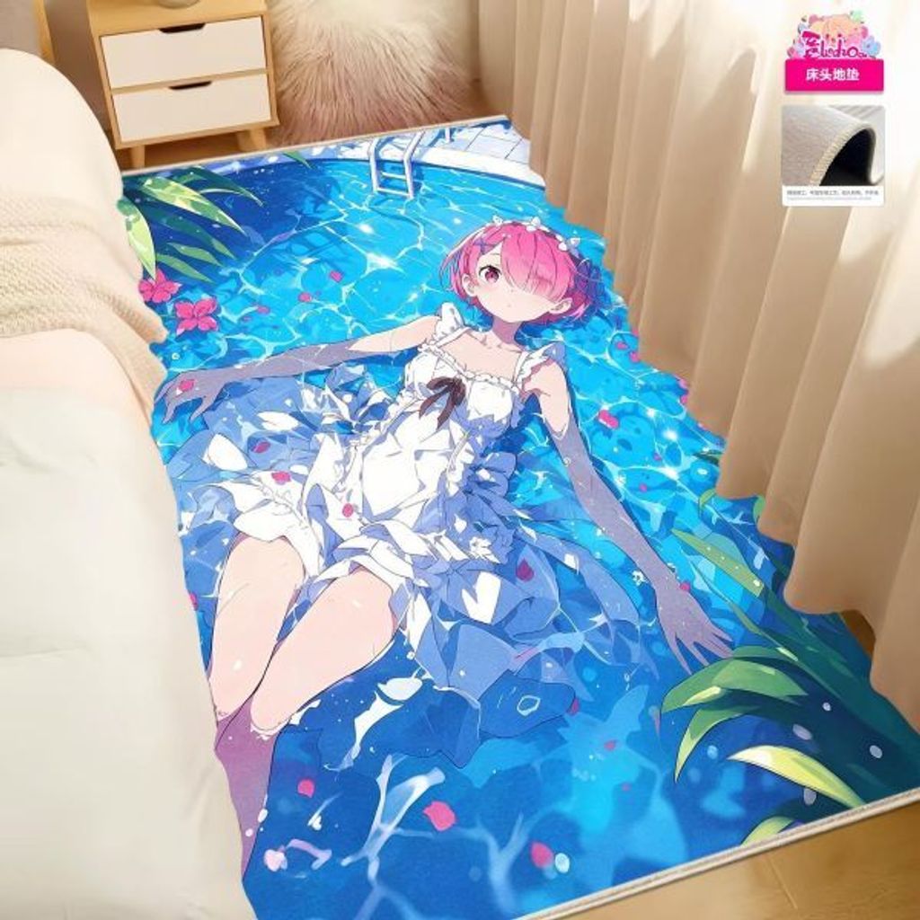 海外代購阿喵畫社_水著_拉姆_新品12K主題超清主題氛圍週邊_床頭地墊_冰箱貼_2