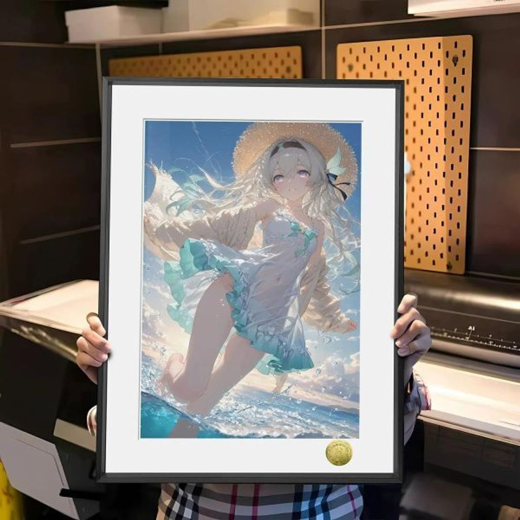 海外代購皇呱_《薄荷海風流螢》崩壞：星穹鐵道裝飾畫_午睡毯_地毯_1
