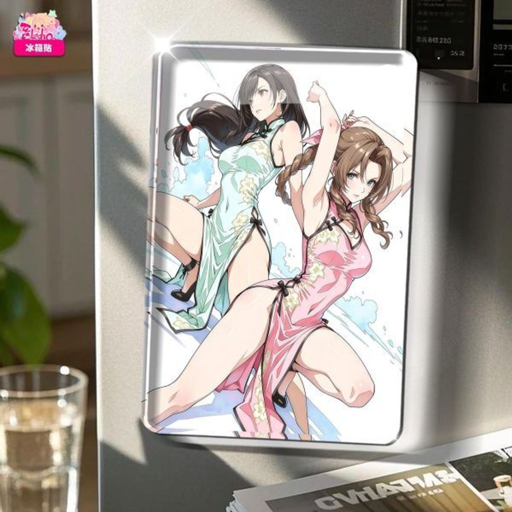 海外代購阿喵畫社_旗袍蒂法愛麗絲_漫改版_新品12K超清主題裝飾週邊_冰箱貼_3