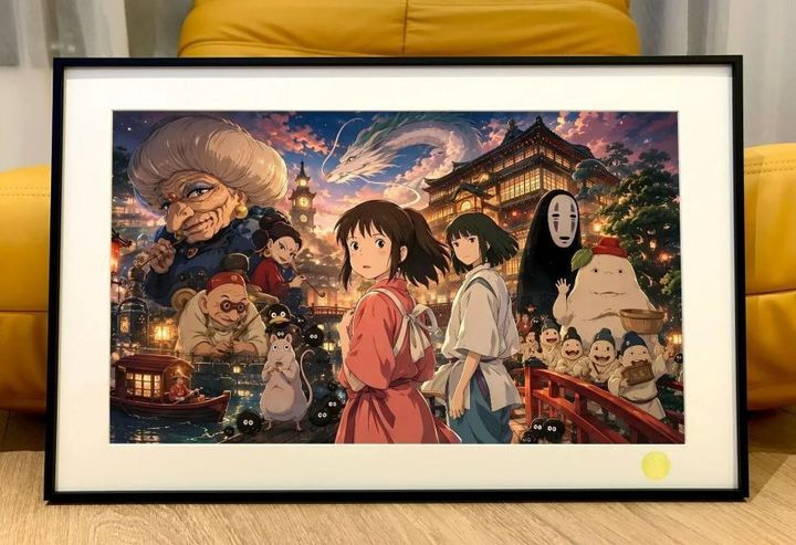 海外代購星空_《千與千尋大合集》神隱少女宮崎駿裝飾畫_1