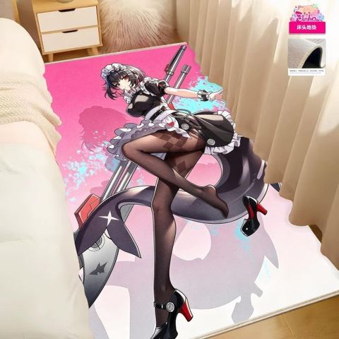 海外代購阿喵畫社_玫粉_艾蓮・喬鯊魚妹_展館級12k收藏超清精裱畫_床頭地墊_2