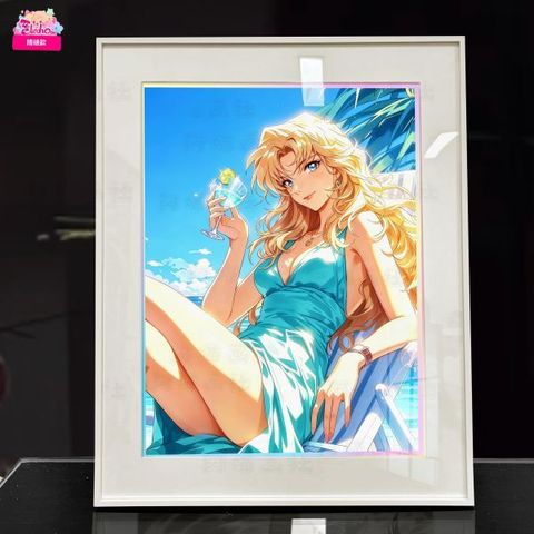 海外代購阿喵畫社_夏日風情_貝爾摩德_展館級12k收藏超清精裱畫_床頭地墊_1
