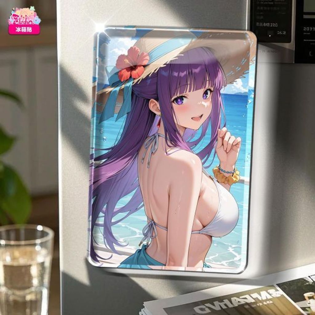 海外代購阿喵畫社_動漫冰箱貼第一百二十五彈泳池菲倫_系列高透壓克力磁吸冰箱貼_3