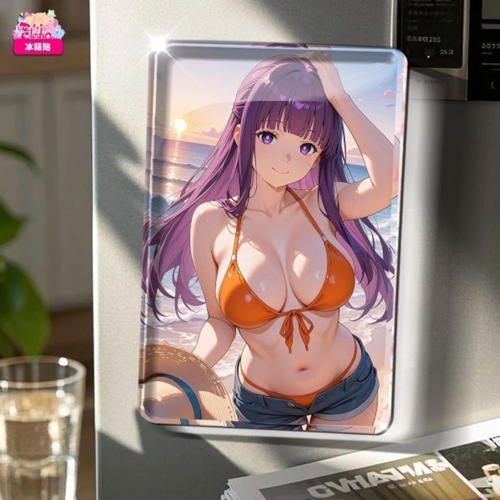 海外代購阿喵畫社_動漫冰箱貼第一百二十五彈泳池菲倫_系列高透壓克力磁吸冰箱貼_4