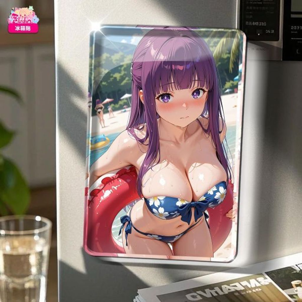 海外代購阿喵畫社_動漫冰箱貼第一百二十五彈泳池菲倫_系列高透壓克力磁吸冰箱貼_5