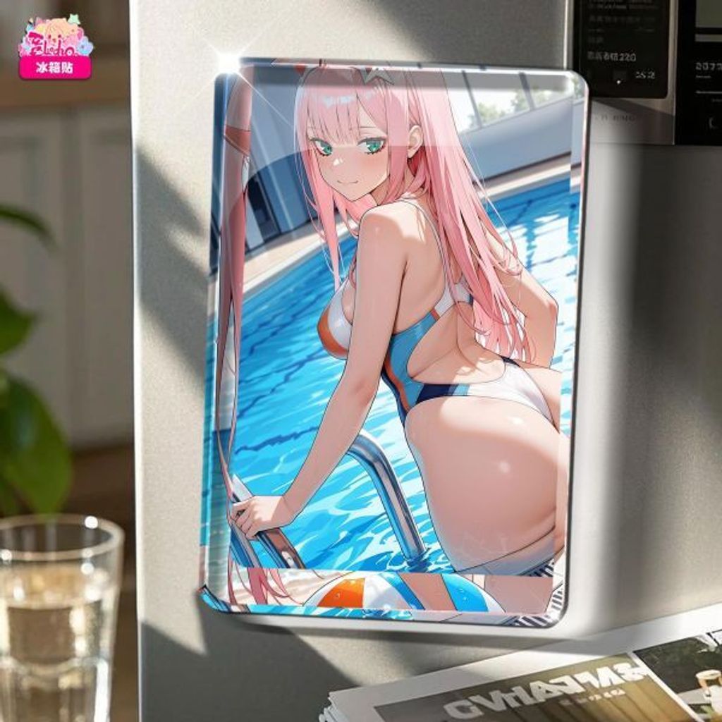 海外代購阿喵畫社_動漫冰箱貼第一百二十六彈泳池02系列_高透亞克力磁吸冰箱貼_4