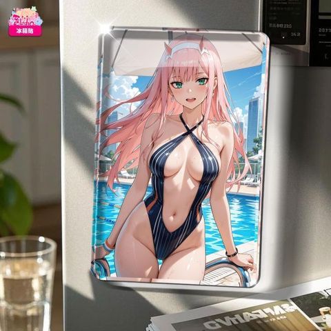 海外代購阿喵畫社_動漫冰箱貼第一百二十六彈泳池02系列_高透亞克力磁吸冰箱貼_2