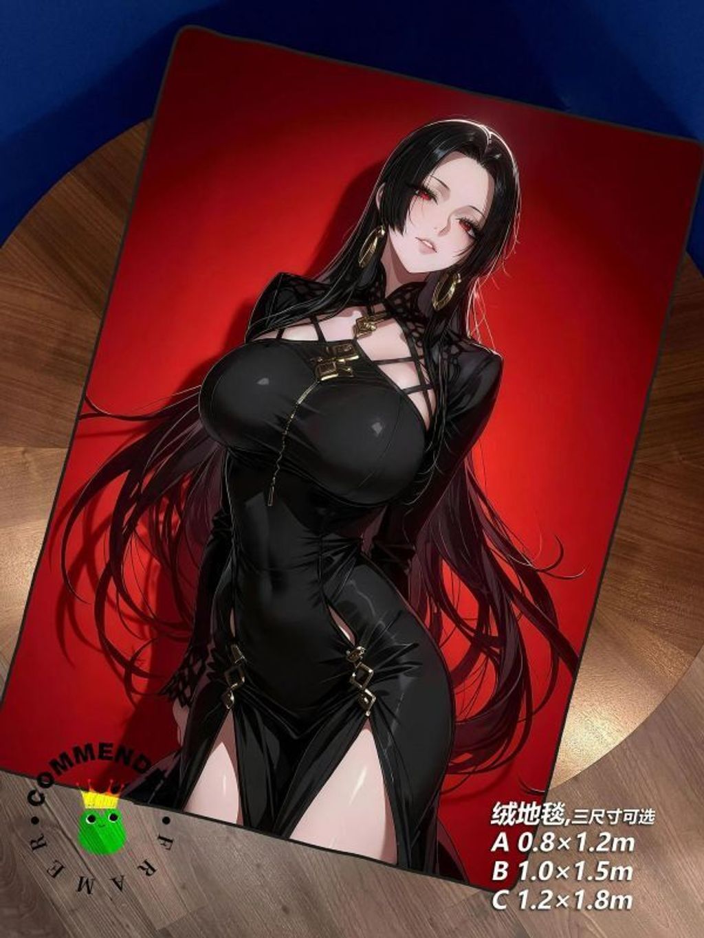 海外代購皇呱_《紅宴女帝》_海賊王波雅漢庫克紅宴女帝同人周邊裝飾畫_午睡毯_地毯_4