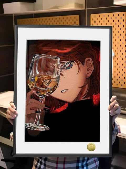 海外代購皇呱_《秘密與酒杯》_名偵探柯南灰原哀秘密與酒杯同人周邊裝飾畫_午睡毯__1