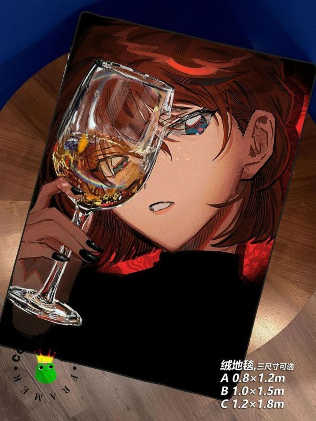 海外代購皇呱_《秘密與酒杯》_名偵探柯南灰原哀秘密與酒杯同人周邊裝飾畫_午睡毯__5
