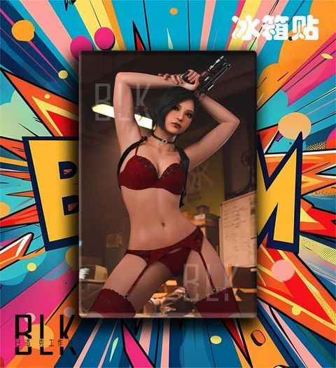 海外代購巴洛克_《內衣艾達王》Ada_Wong生化危機9里昂吉爾遊戲動漫裝飾冰箱_3