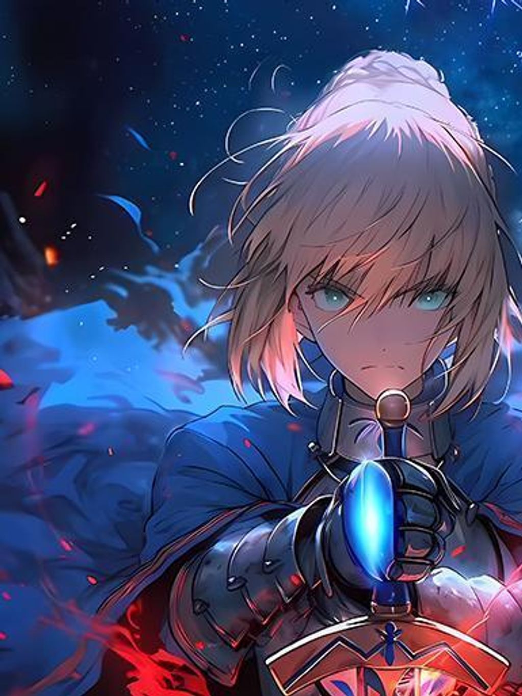 海外代購巴洛克_《夜空saber》阿爾托莉雅·潘德拉貢亞瑟王裝飾畫冰箱貼_5