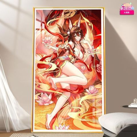 海外代購阿喵畫社_蓮花古韻_停雲_新品12K主題超清裝飾畫_地墊_冰箱貼_1