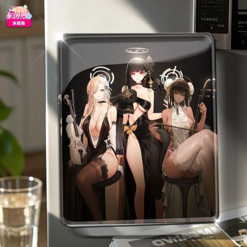 海外代購阿喵畫社_禮服_調月明日奈角楯鋼琴進行曲_展館級8k收藏超清精裱畫_冰箱_4