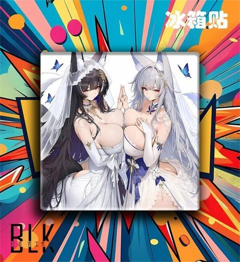 海外代購巴洛克_《信濃武藏》碧藍航線埃吉爾興登堡動漫裝飾畫冰箱貼_2
