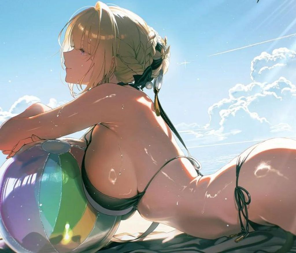 海外代購H2工作室《沙灘伊芙琳》絕區零Evelyn裝飾畫_3